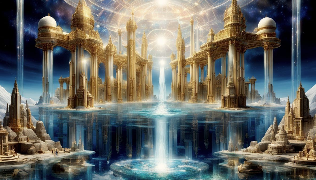 Atlantis Healer in Futuristic Medbed: Photorealistic Seascap...