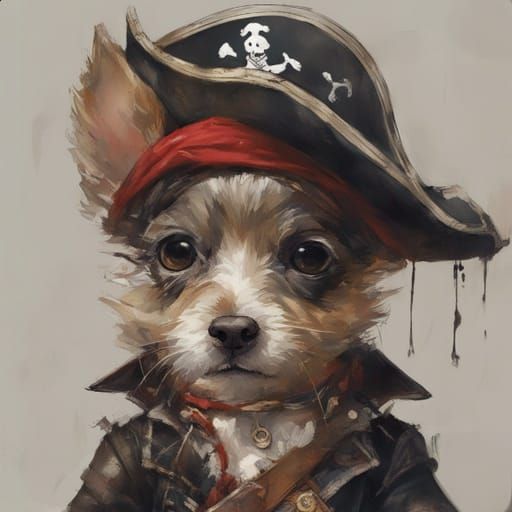Pirate Dog Portrait
