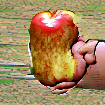 Hand Holding a Red Apple