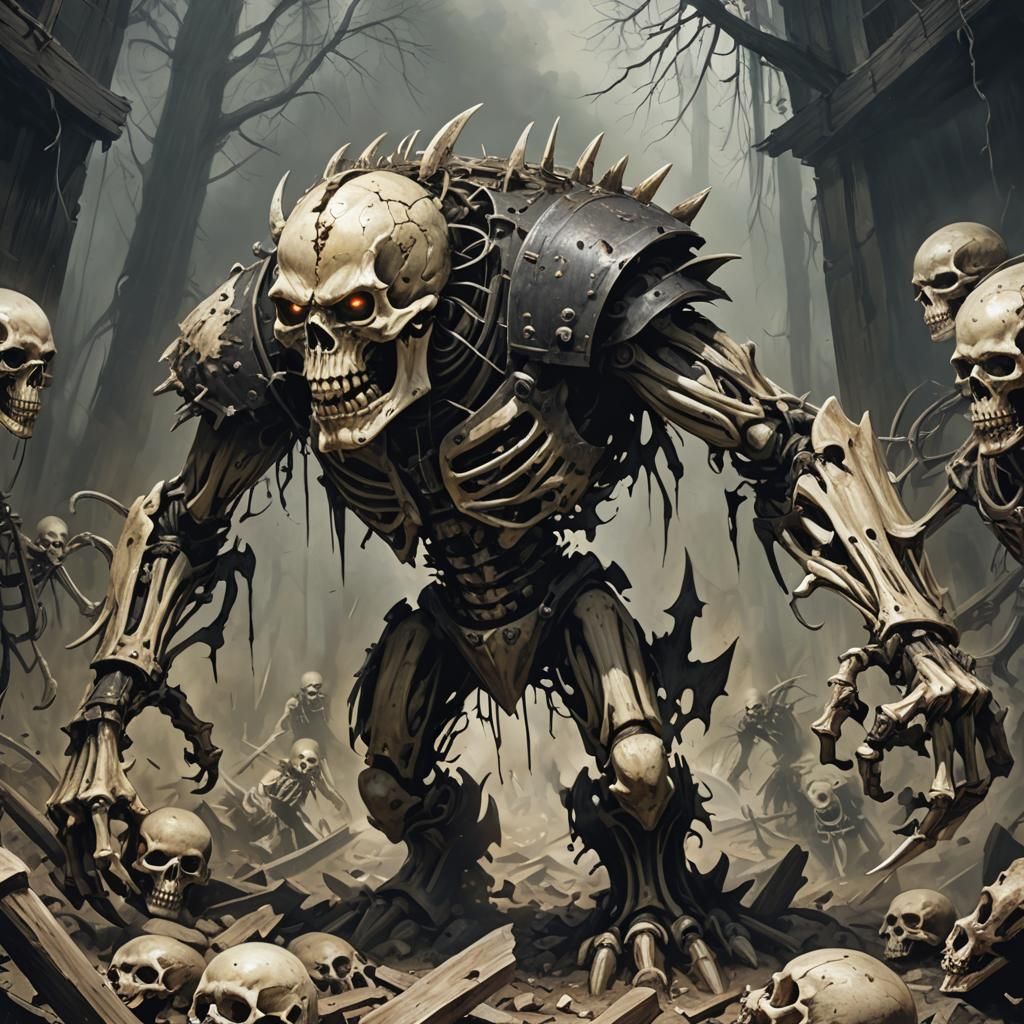 Sinister Bone Crusher in Dark Fantasy Style