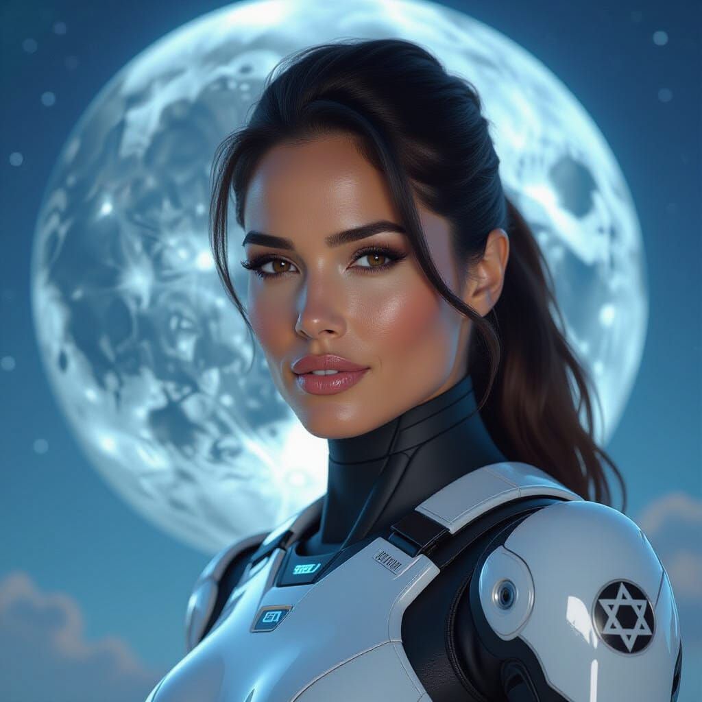 Futuristic Soldier Portrait in Ornate Sci-Fi Style