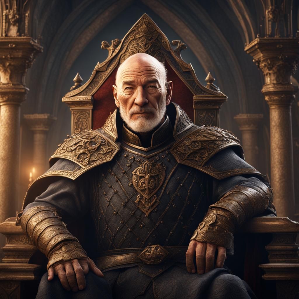 Fantasy King Portrait in Medieval Style