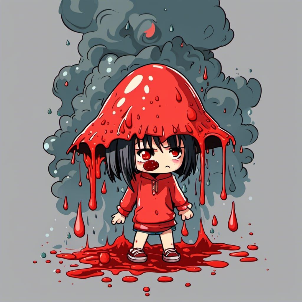 bloody volcano girl