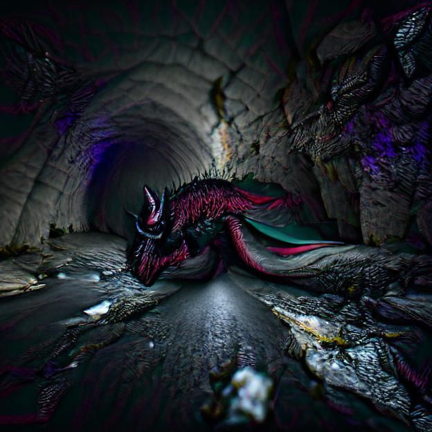 Evil Dragon in Abandoned Tunnel: A Nightmare