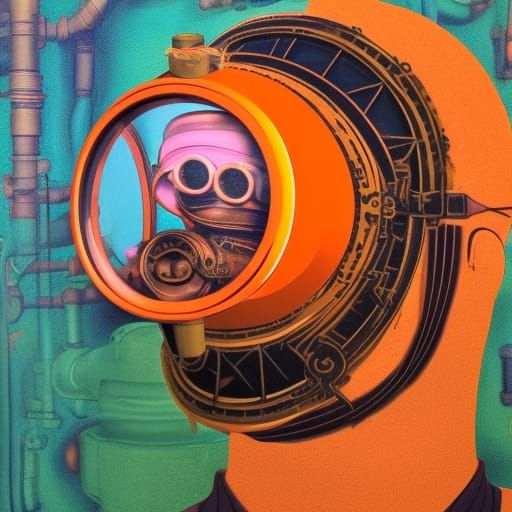 Steampunk Duck with Goggles and Gas Mask in Unreal Engine