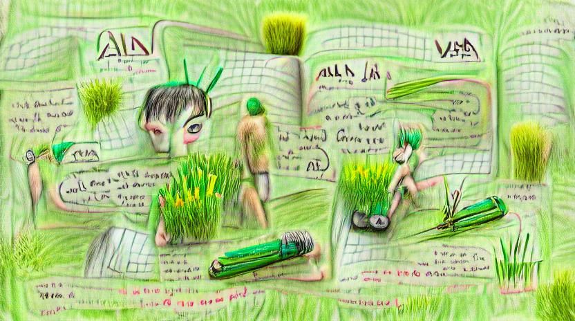 Homoerotic Summer Sunbathing: Cartoon Digital Illustration