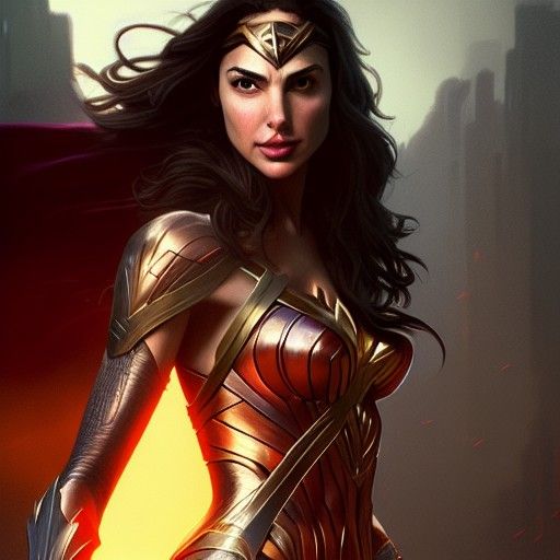 Gal Gadot as Dark Fantasy Concept Art