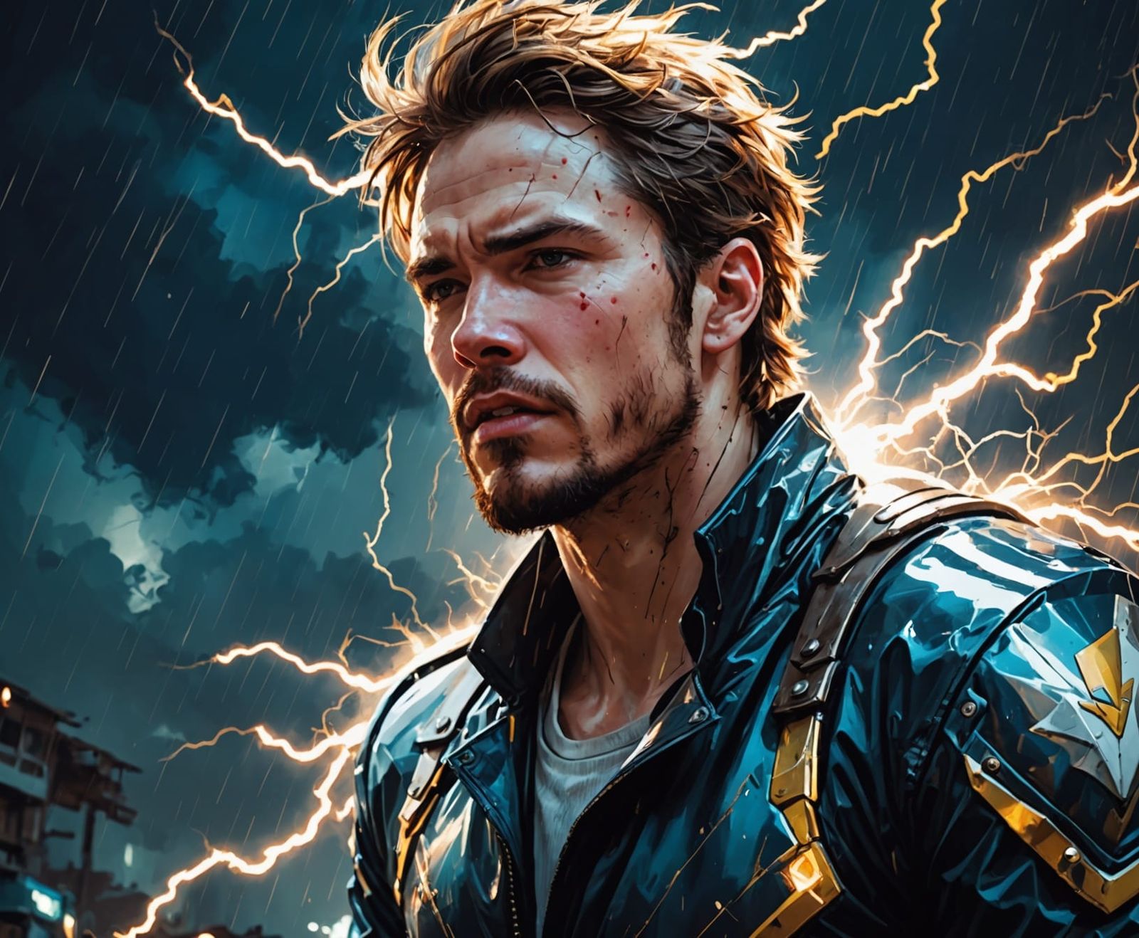 Detailed Lightning Artwork in Fine Art Style