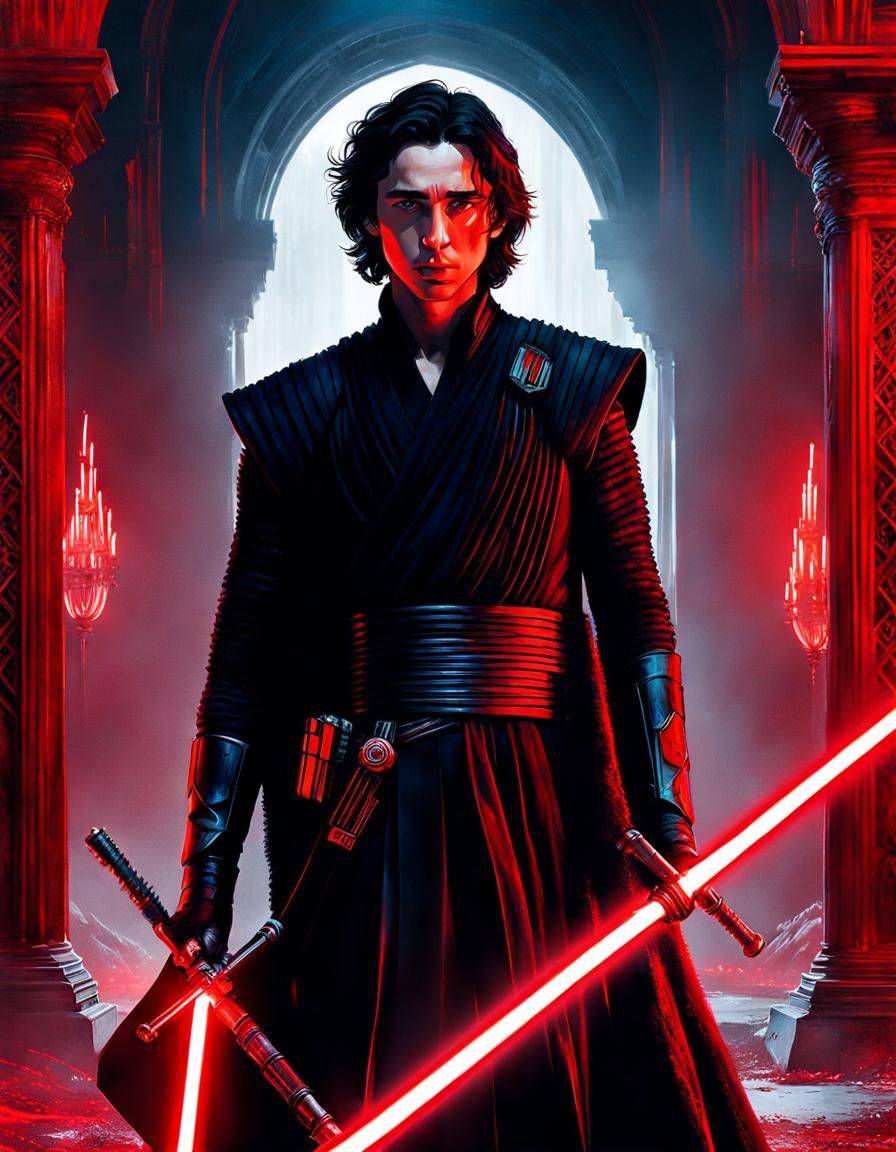 Timothée Chalamet as Kylo Ren in Apocalyptic Hall