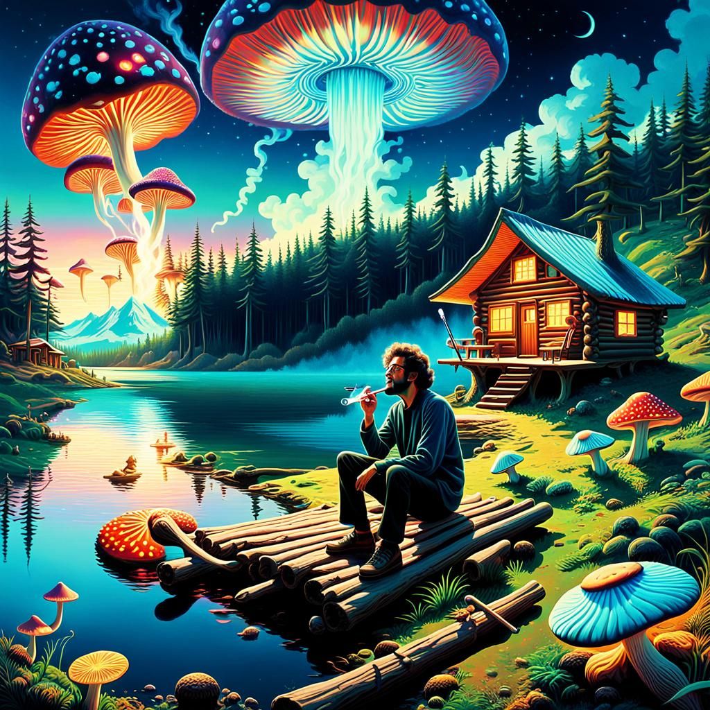 Psychedelic Mushroom Planet: Terrence McKenna in Surreal Lan...