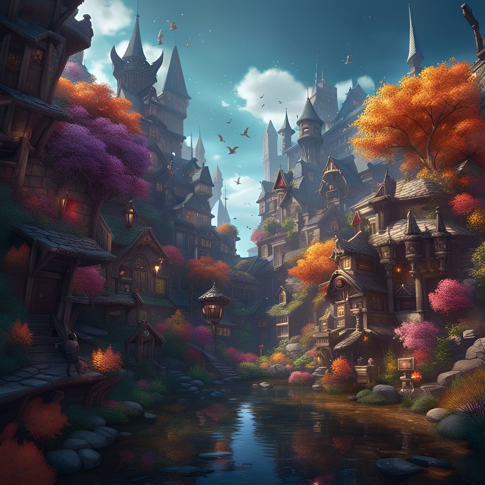 Happy Profile Picture in Detailed Matte Painting