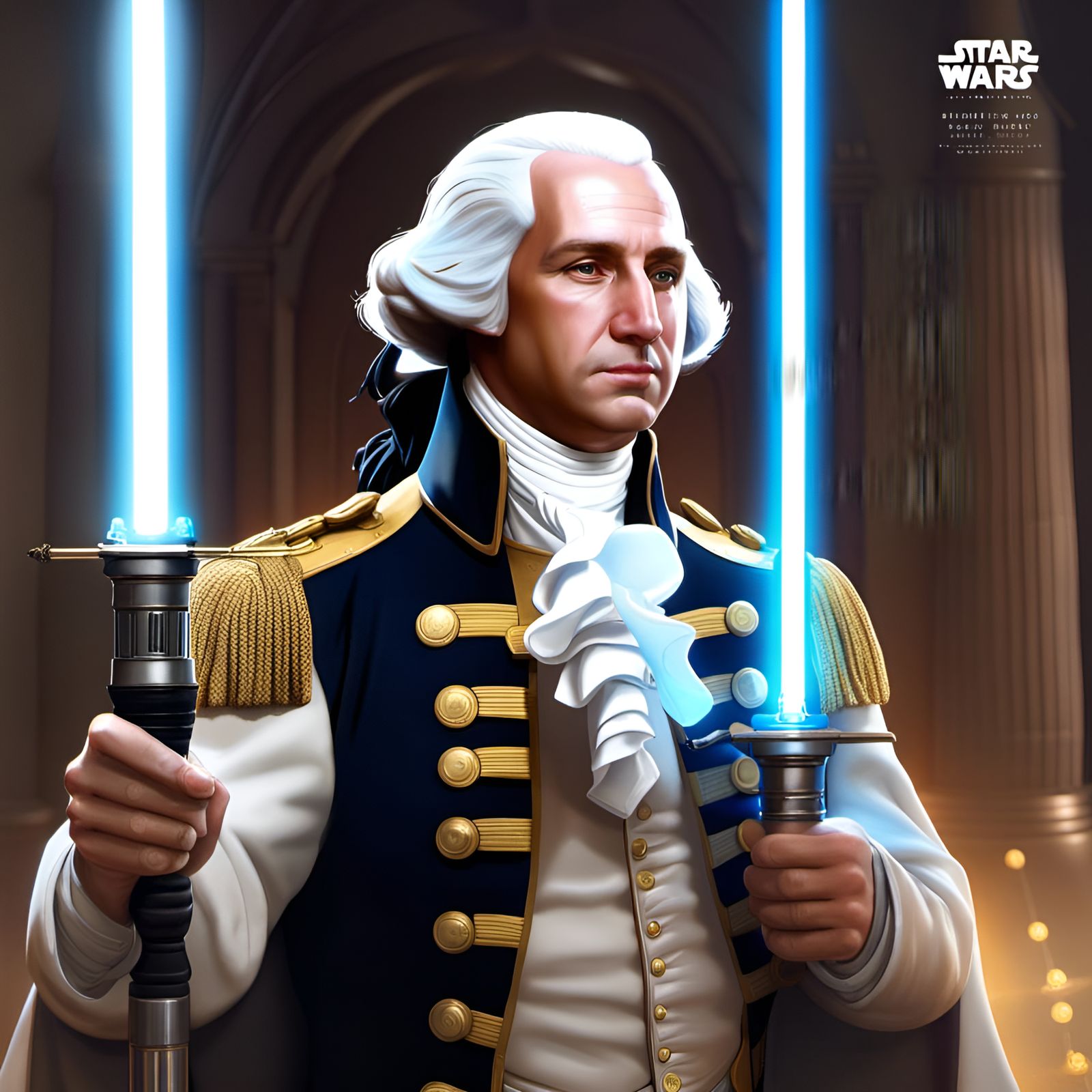 Jedi Knight as George Washington Digital Portrait