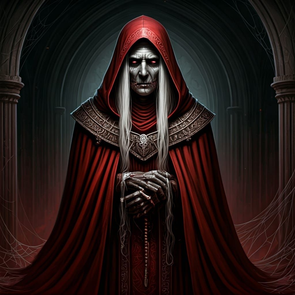 Forgotten Drow Goddess: Dark Fantasy Portrait