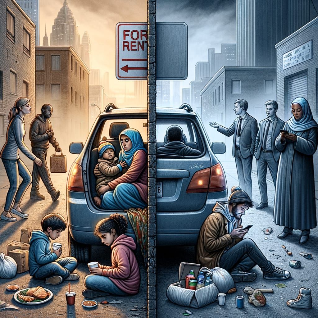 Social Injustice: Homelessness and Compassion in Contrast