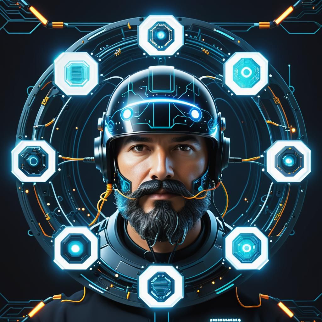 Wired Wanderer: Navigating Digital Realms Through Techno-Surrealism