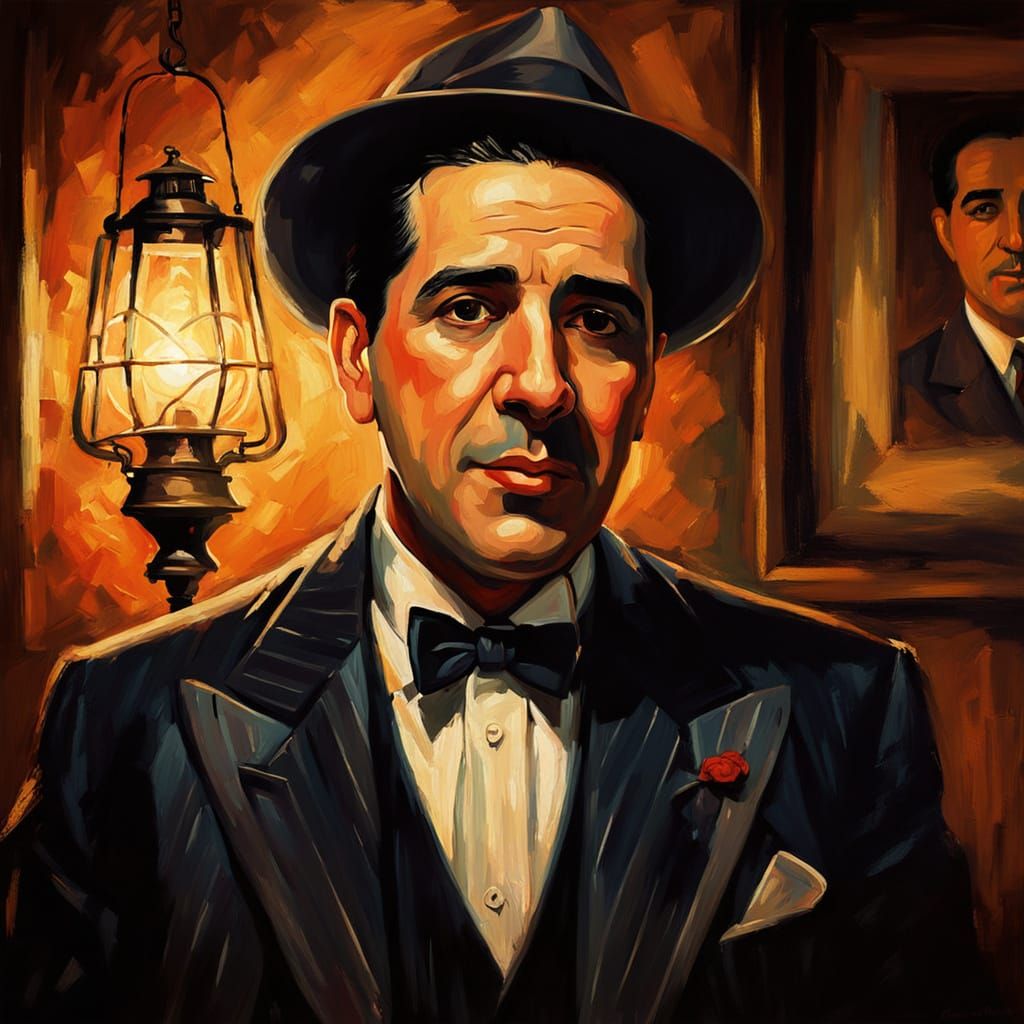 Carlos Gardel Portrait in Oil Painting Style