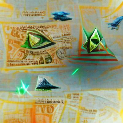 Illuminati Pyramid in Sci-Fi Skyscape