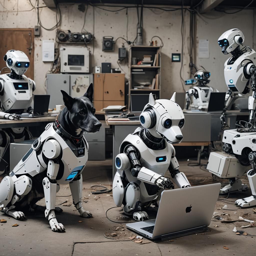 AI Dog Robots Communicating in Urbex Industry