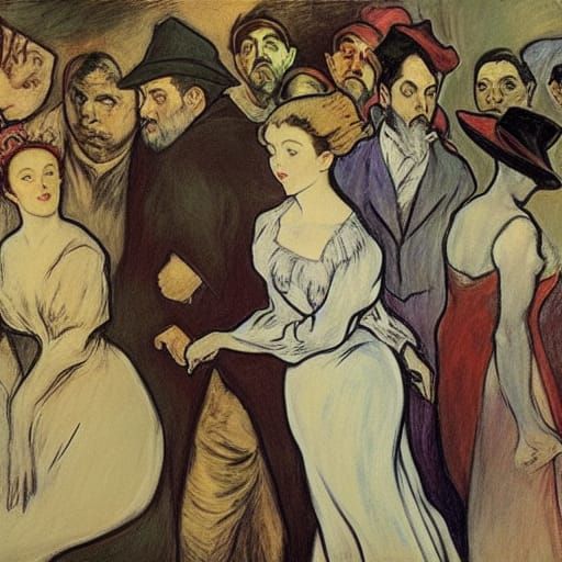 Artistic Fusion: Greco, Goya, Mucha, Ghibli