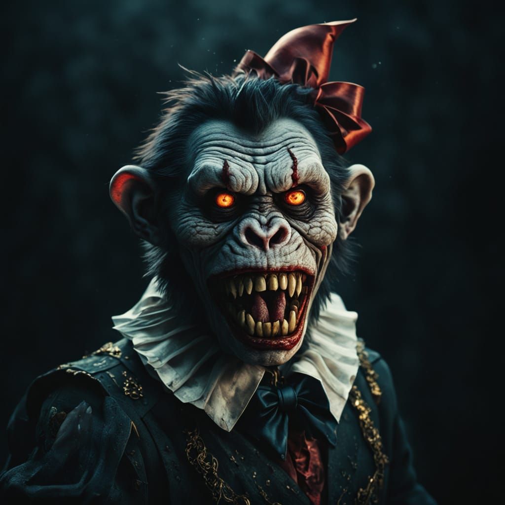 Glowing Red-Eyed Monster Maiden in Cinematic Splendor