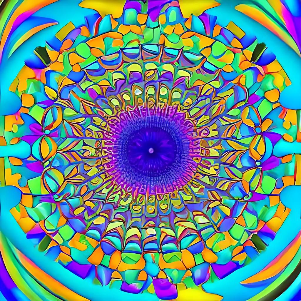 Psychedelic Mandelbrot Fractal in Trippy Colors