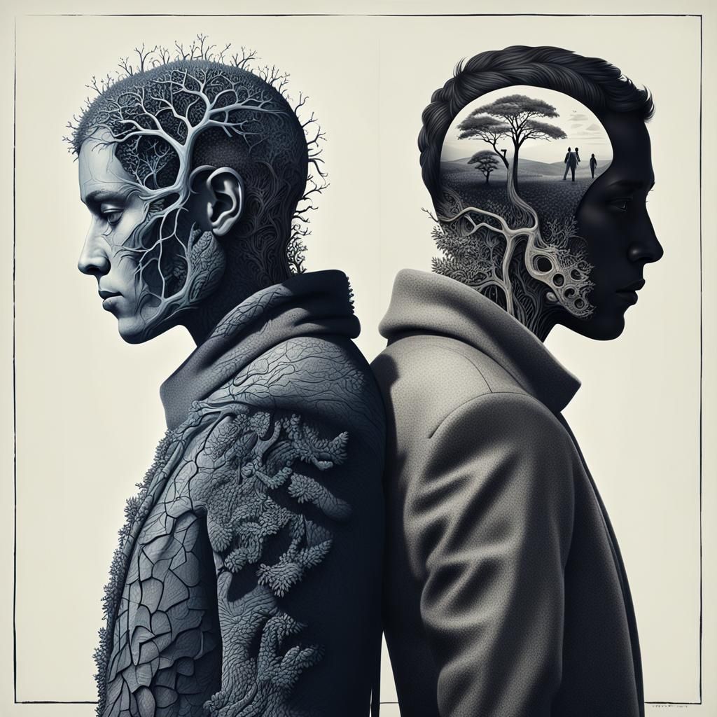 Duality of Human Nature in Contrast