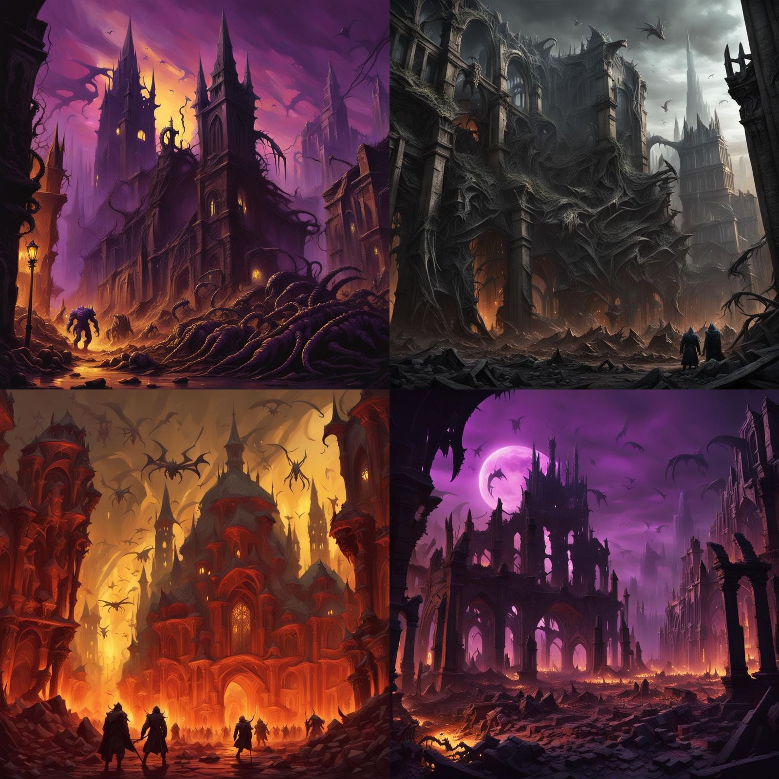 Warhammer 40k: Tyranids Swarm Ruined Gothic City