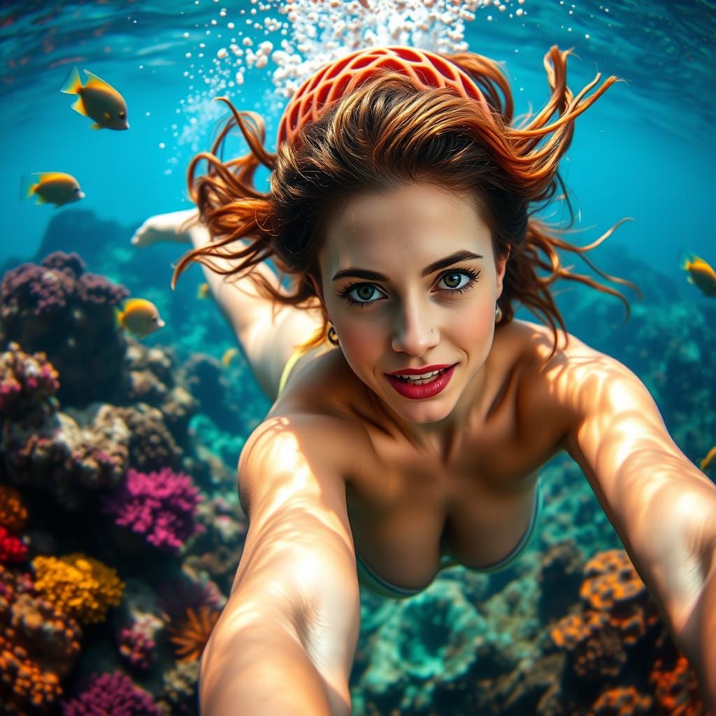 Breathtaking Mermaids in Vibrant Underwater Scene