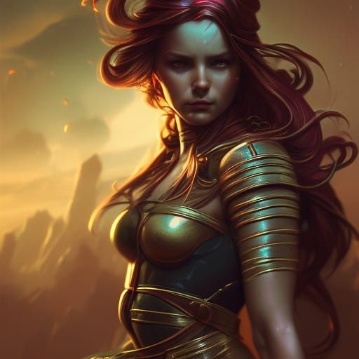 Hyperdetailed Catwoman Portrait in Dark Fantasy Style