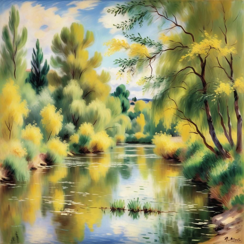 Weeping Willow River Bank