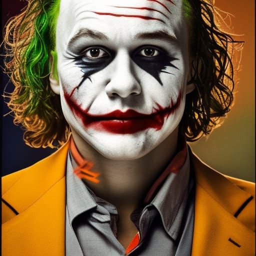 Heath Ledger Joker Close-Up Portrait