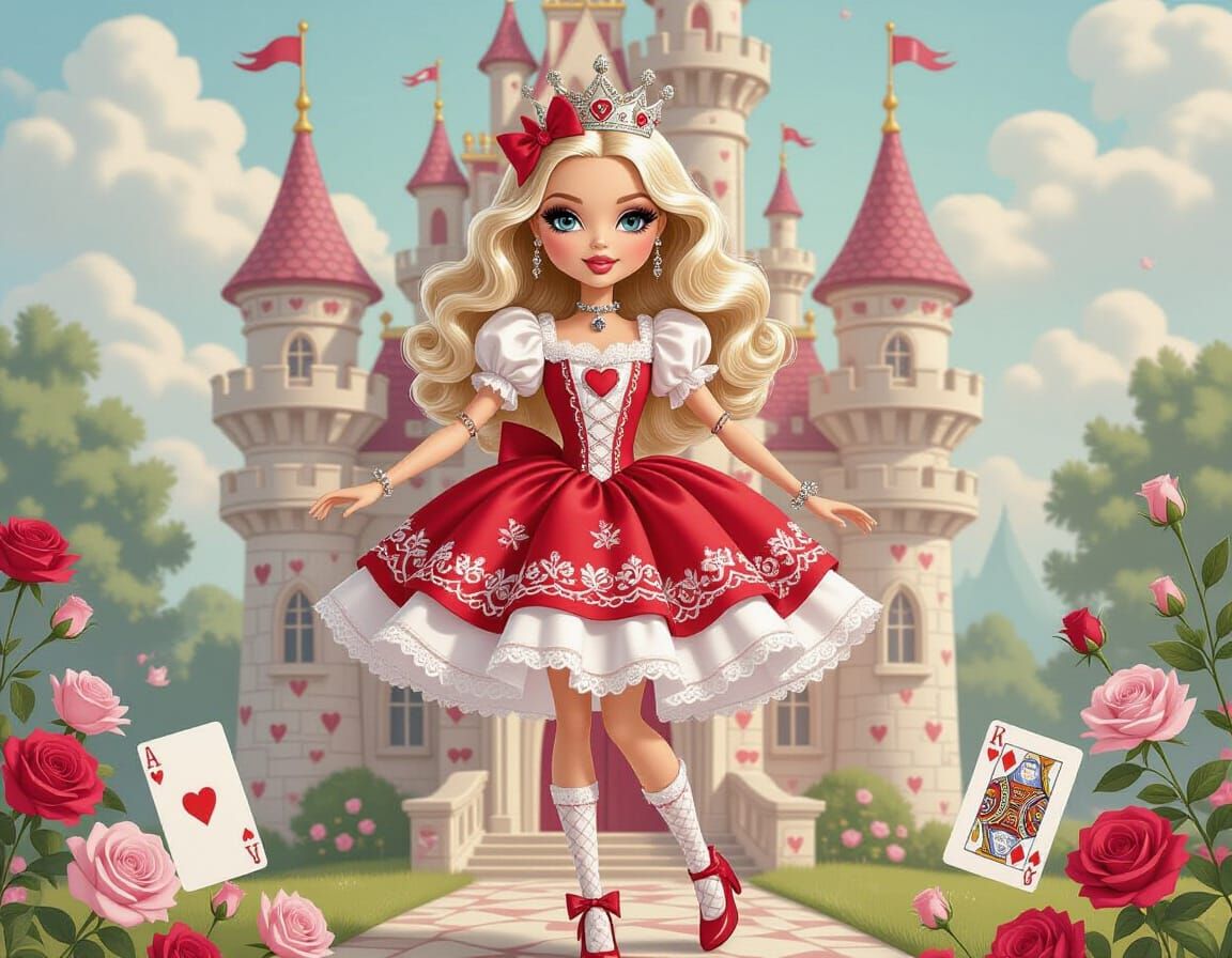 Bratz Doll in Queen of Hearts Castle, Ethereal Art
