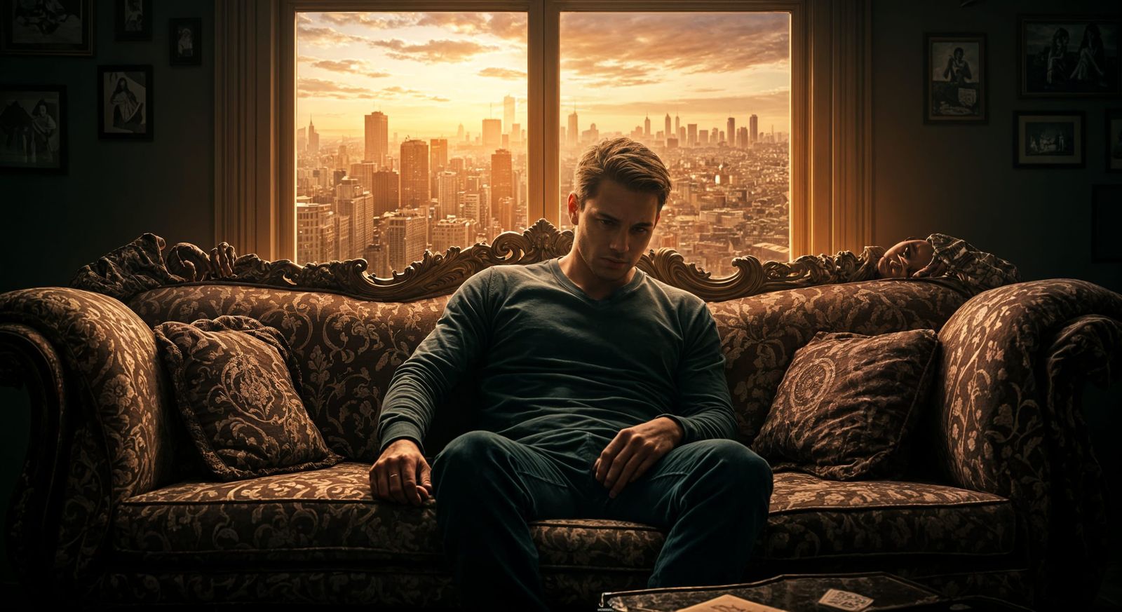 A Lonely Man's Solace in the City's Golden Hour