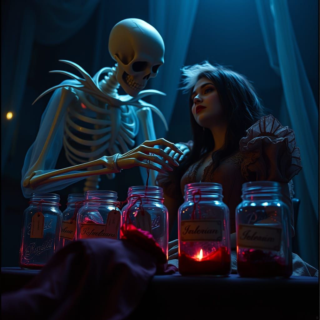 Ethereal Ghost Man Drains Sally's Blood in Victorian-Inspire...