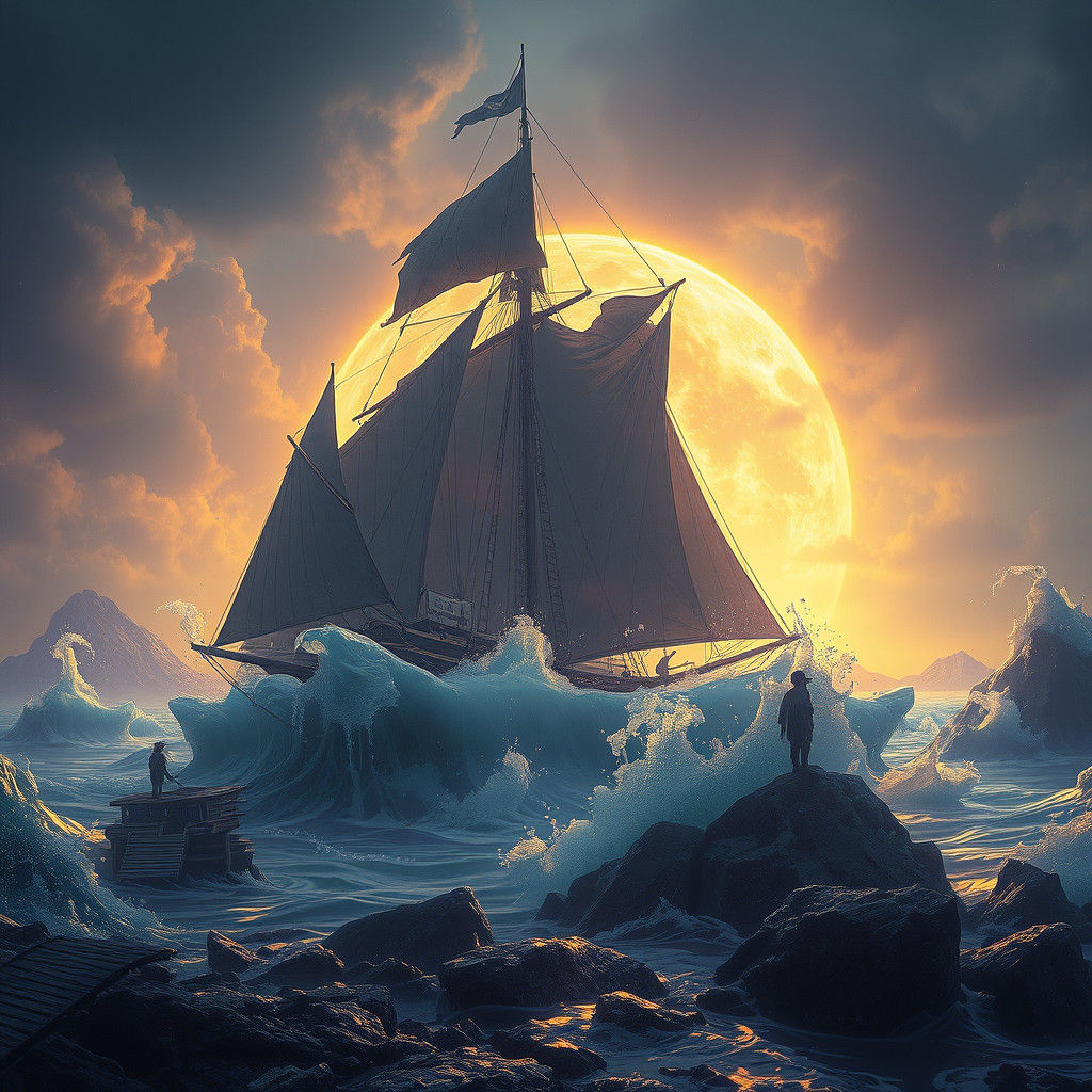 Dark Fantasy Sea Return: Hyperdetailed Concept Art