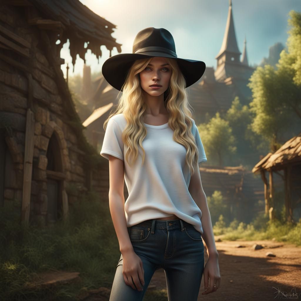 Teenage Girl Portrait in Fantasy Style