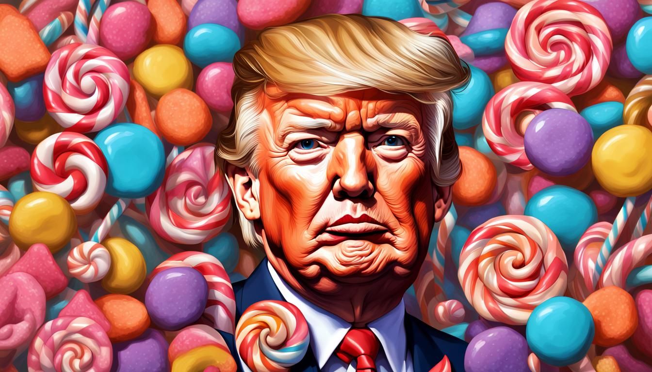 Donald Trump in Playful Candy Art Style
