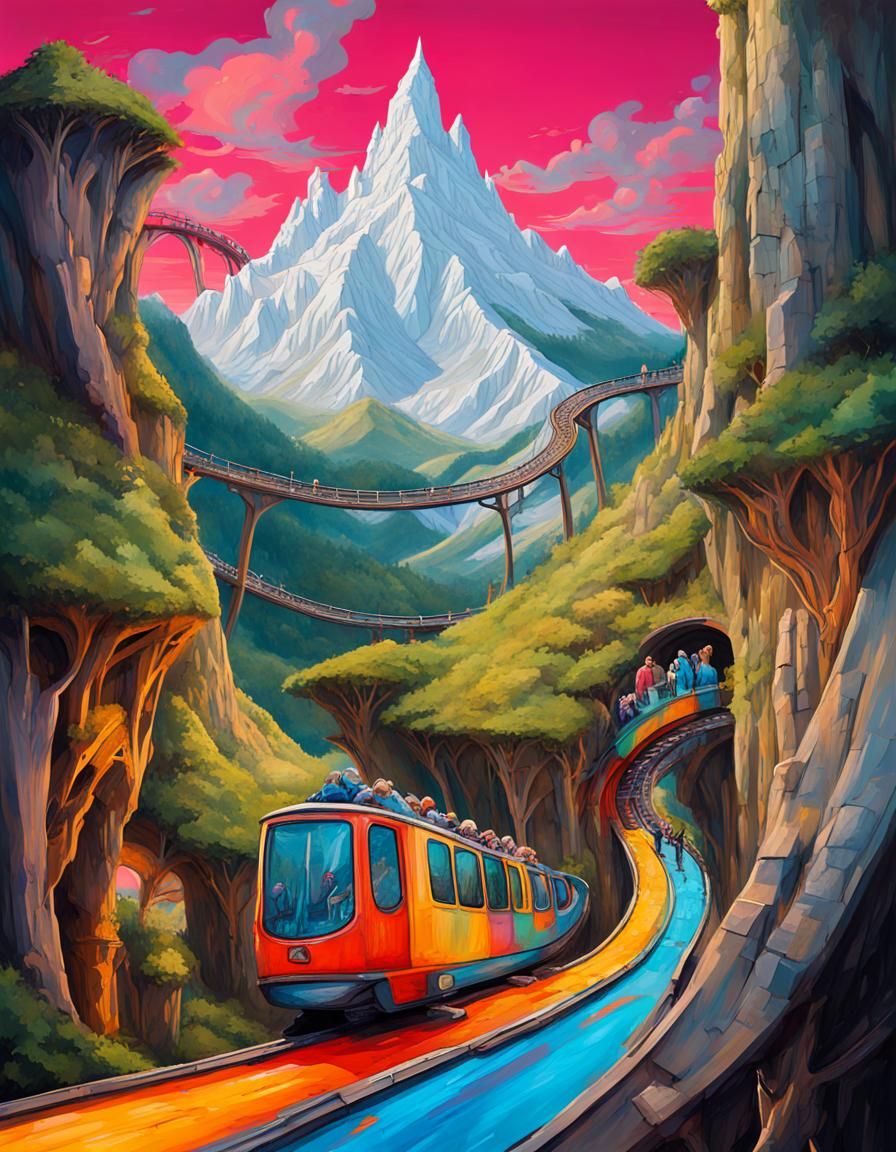 Lonely Mountain Rollercoaster: Middle-earth Graffiti Art