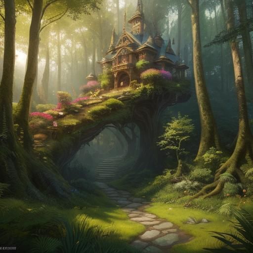 Enchanting Disney Princess in a Magical Forest