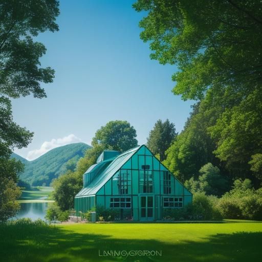 Green House Under Blue Sky: Professional Photography