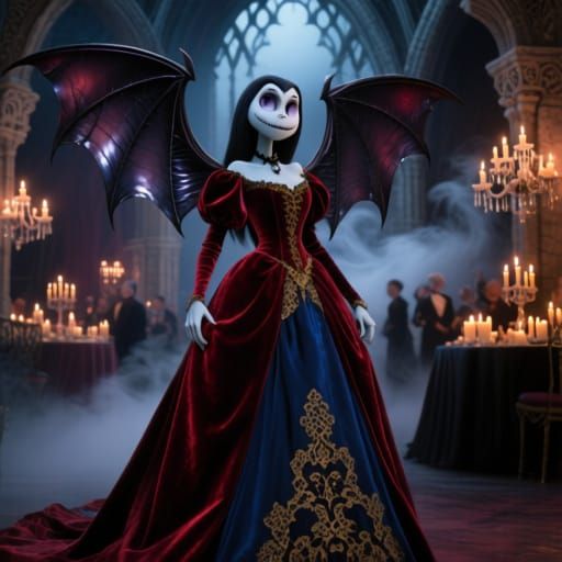 Sally as Vampire Queen in Gothic Ball Gown