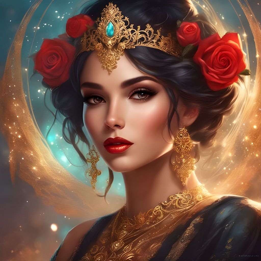 Beautiful Latina in Lingerie with Golden Accents