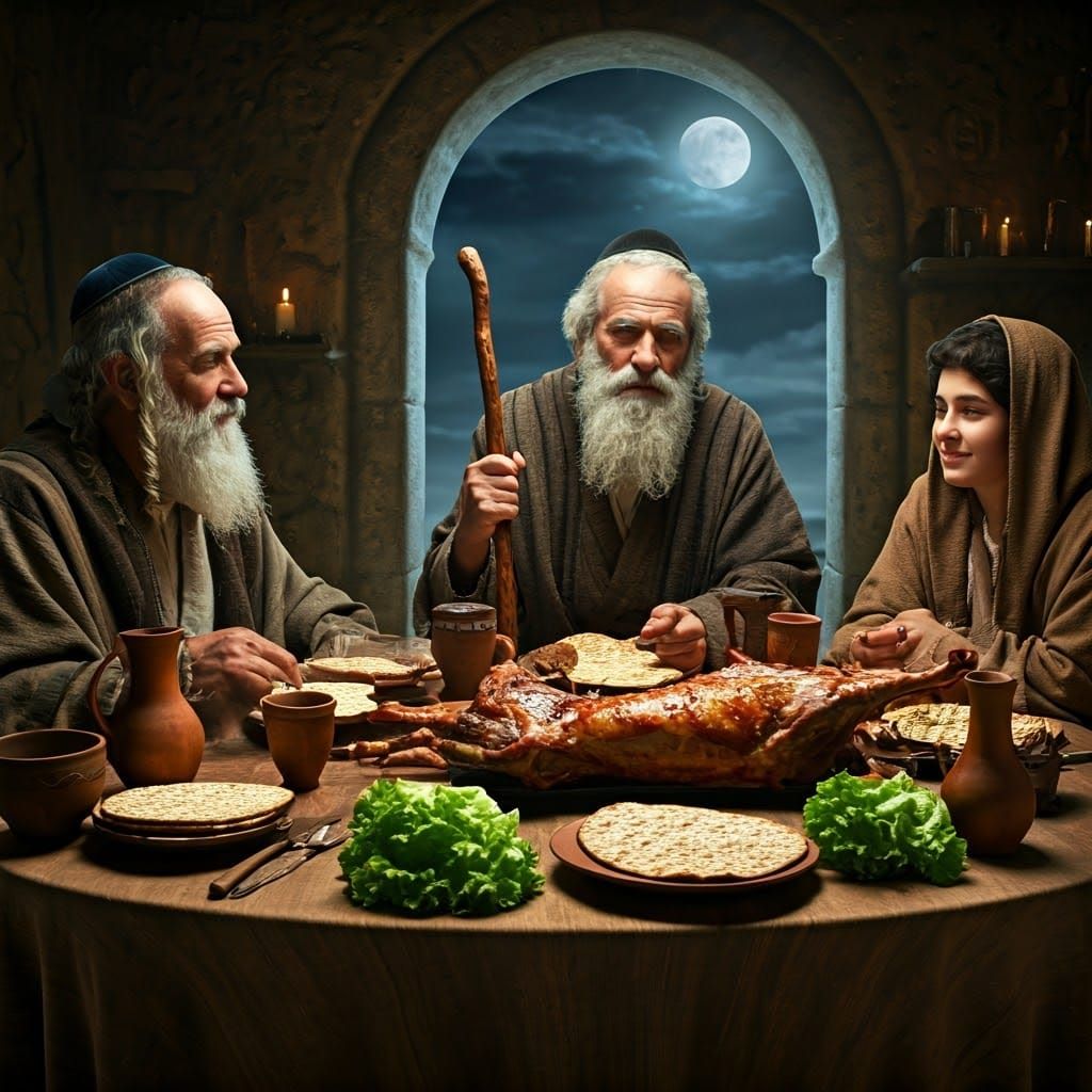 Ancient Jewish Family Prepares First Passover Sacrifice in G...