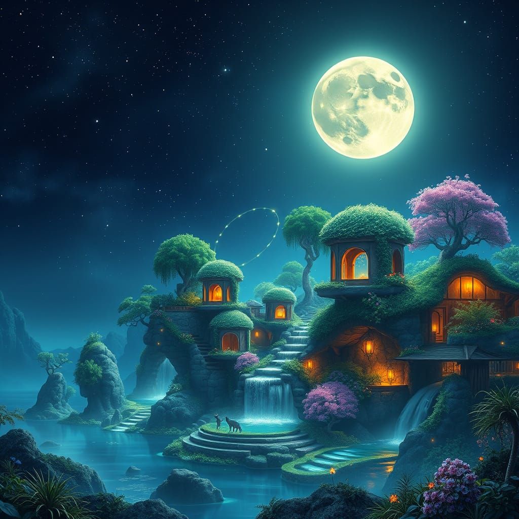 Luminous Haven in a Starry Expanse