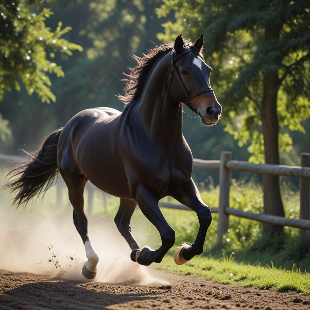 Elegant Stallion in Motion