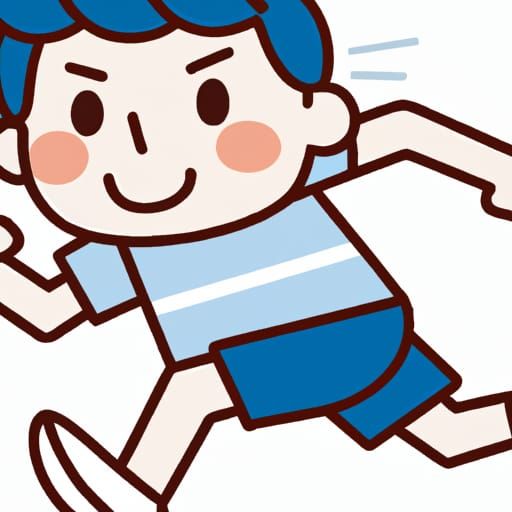 Clipart Style Running Man Illustration