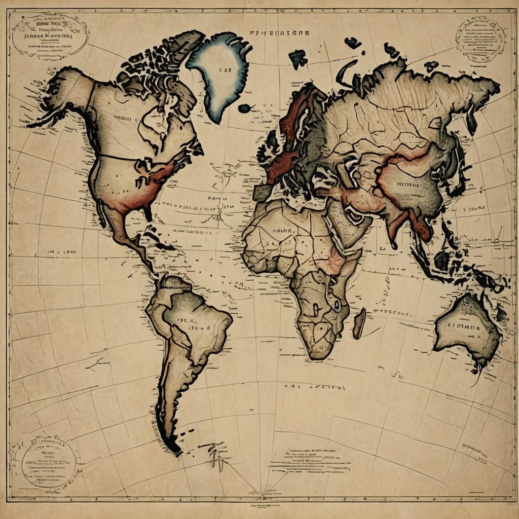 Mercator Projection Map of a Human Heart