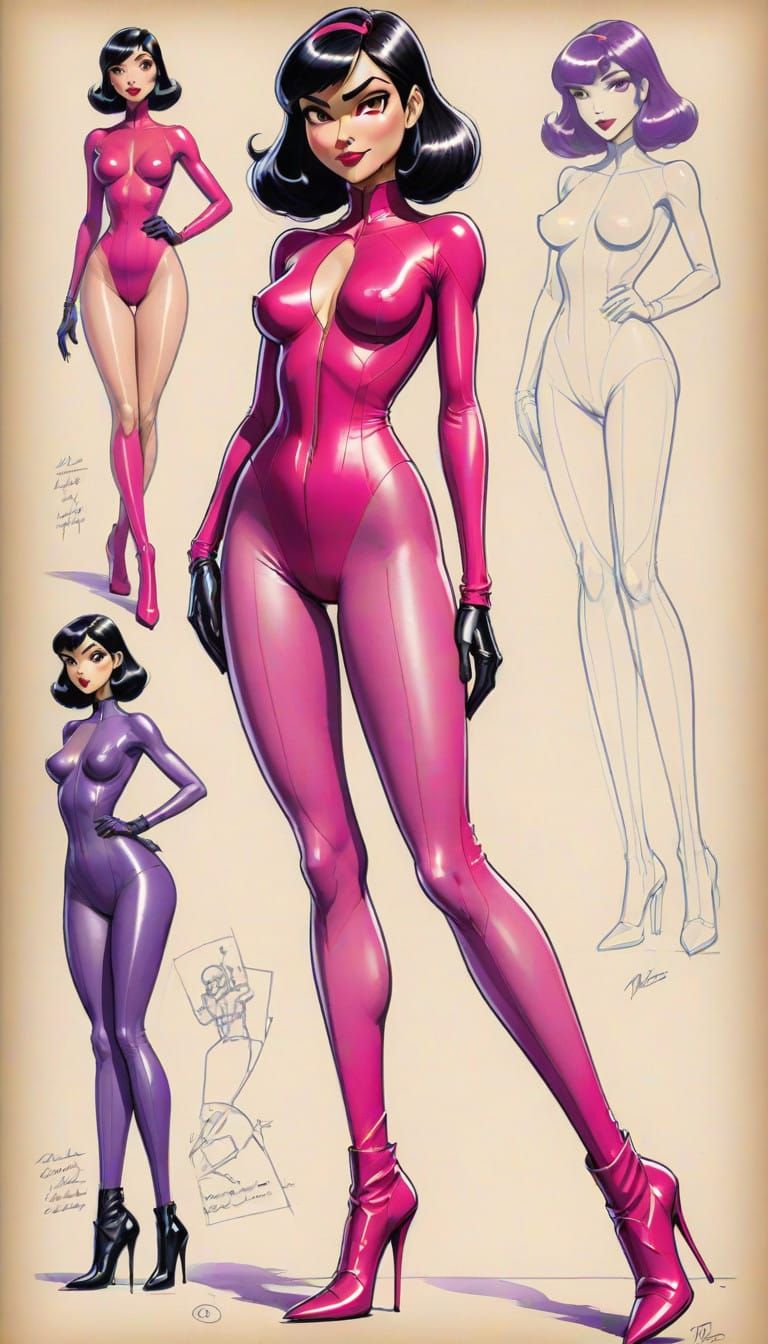 Violet Parr in Fuchsia Pinup Style