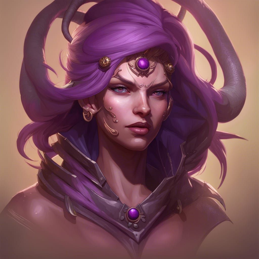 Detailed Portrait in Artgerm and Mucha Style