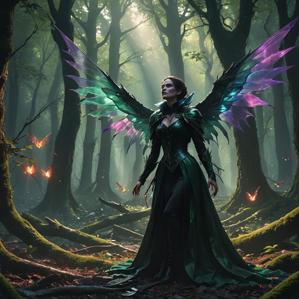 Ethereal Energy Vampire in Mystical Forest